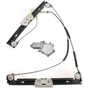 Window Regulator Assembly for MINI COOPER 2002-2005 Hatchback, Set of 2, Front Left (Driver) with Motor, Replacement