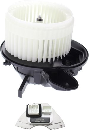 Front Blower Motor Assembly Kit for 1999-2006 Volvo S80 / 2001-2009 S60, Includes 2 Blower Motors with Resistors, Replacement Set
