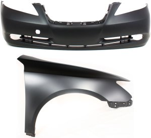 Front Fender Assembly for Lexus ES350 2007-2009, Right (Passenger), 2-Piece Kit Includes Bumper Cover, Replacement