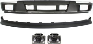 Fog Light Assembly for 2004-2012 Chevrolet Colorado / 2006-2006 I-280, Right (Passenger) and Left (Driver), 4-Piece Kit, Halogen, includes Bumper Cover and Valance, Replacement
