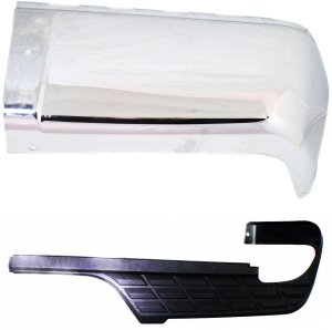 Rear Bumper End Assembly for Chevrolet Sierra 1500 / Silverado 1500 (2007-2013), Right (Passenger) Side, 2-Piece Kit with Bumper Step Pad, Replacement