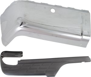 Auto Body Repair Assembly Kit for Chevrolet Sierra 1500 / Silverado 1500, 2007-2013, Rear Left (Driver) Side, Set of 2, Including Bumper End & Bumper Step Pad Replacement