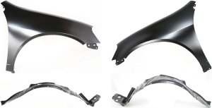 Front Fender Assembly for Acura RSX 2002-2004, Right (Passenger) and Left (Driver), 4-Piece Kit with Fender Liners, Replacement
