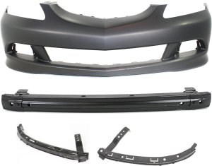 Front Bumper Cover Assembly for 2005-2006 RSX, 4-Piece Kit with Bumper Reinforcement and Brackets, Replacement