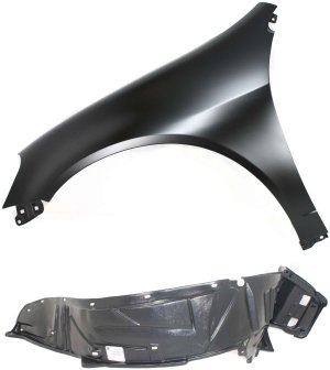Front Fender Assembly for Acura RSX 2005-2006 Left (Driver) 2-Piece Kit with Fender Liner, Replacement