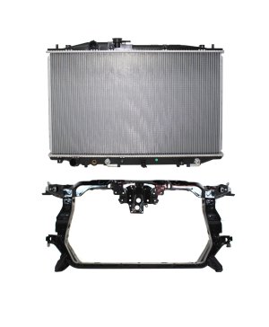 Radiator Assembly Kit for 2007-2008 Acura TL, Set of 2 with Radiator Support, Replacement Part