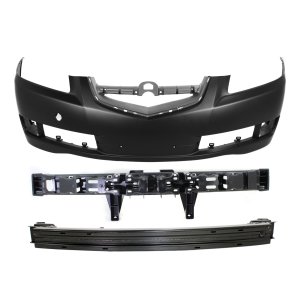 Front Bumper Cover Assembly for 2007-2008 Acura TL, 3-Piece Kit with Bumper Absorber and Bumper Reinforcement, Replacement
