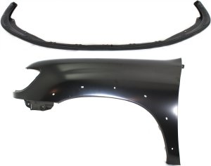 Front Fender Assembly for 2000-2002 Toyota Tundra, Left (Driver), 2-Piece Kit Includes Bumper Cover Replacement