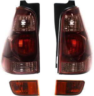 Tail Light Kit for Toyota 4Runner 2003-2005 Right (Passenger) and Left (Driver), 4-Piece Set with Bumper Reflectors, Replacement