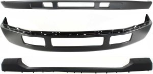 Front Bumper Cover for Ford F-250/F-350 Super Duty 2006-2007, 3-Piece Kit with Bumper and Valance, Replacement
