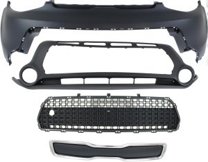 4-Piece Kit Grille for KIA SOUL 2014-2016 with Bumper Covers and Bumper Grille Replacement