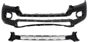 Front Bumper Cover Kit for Toyota Tacoma 2016-2023, 2-Piece Set with Bumper Grille, Replacement
