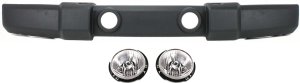 Front Bumper Cover for Jeep Wrangler 2007-2017, 3-Piece Kit with Headlights, Replacement