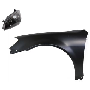 Headlight Kit for 2005-2006 Nissan Altima, Left (Driver), Lens and Housing, High-Intensity Discharge/Xenon, 2-Piece Kit, with Fender, Replacement