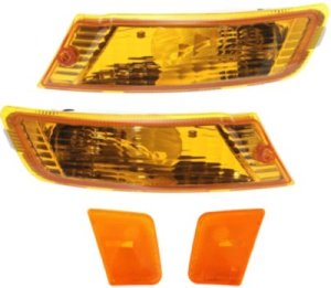 Auto Light Kit for 2005-2007 Jeep Liberty, Set of 4, Right (Passenger) and Left (Driver), with Side Marker and Turn Signal Light Replacement