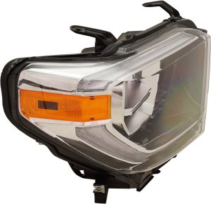 Headlight Assembly Kit for Toyota Tundra 2018-2019, Right (Passenger) and Left (Driver), 5-Piece Kit With Fenders and Grille Assembly, LED Light Replacement