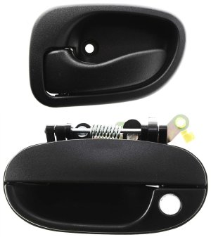 Auto Body Repair 2-Piece Kit for Hyundai Accent 1995-1998, Front, Left (Driver), Interior and Exterior Replacement