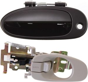 Front Door Handle Set for KIA Sephia (1998-2001) / Spectra (2000-2001), Left (Driver), Inner and Outer, Set of 2, Replacement