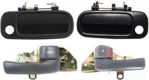 Interior and Exterior Door Handle Kit for 1992-1996 Toyota Camry, Auto Body Repair Set of 4, Front, Left (Driver) and Right (Passenger) Side Replacement