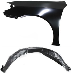 Front Fender for Toyota Camry 2002-2006, Left (Driver) 2-Piece Kit with Fender Liner Replacement