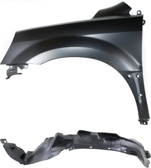 Front Fender Left (Driver) 2-Piece Kit with Fender Liner for 2003-2005 Honda Pilot, Replacement