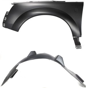 Front Fender for 2002-2007 Saturn Vue, Left (Driver), 2-Piece Kit with Fender Liner Replacement