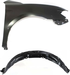 Front Fender for 2007-2011 Toyota Camry Right (Passenger) Side, 2-Piece Kit with Fender Liner, Replacement