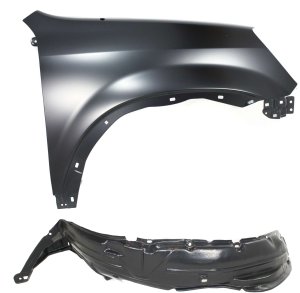 Front Fender Right (Passenger) for Honda CR-V 2002-2006, 2-Piece Kit with Fender Liner, Replacement