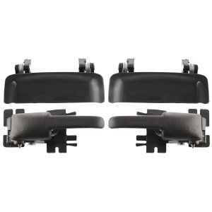 Front and Rear Exterior Door Handles for 1998-2003 Ford Explorer/2001-2005 Explorer Sport Trac, Right (Passenger) and Left (Driver), 4-Piece Kit with Interior Door Handles, Replacement