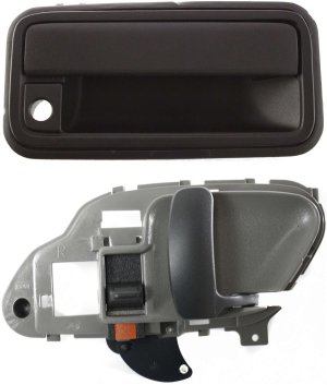 Front Exterior and Interior Door Handle Kit for Chevrolet C/K Full Size Pickup 1995-2000, Right (Passenger), 2-Piece Replacement