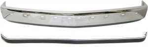 Front Bumper Set of 2 with Trim for 1988-2000 Chevrolet C/K Full Size Pickup Trucks, Replacement Kit