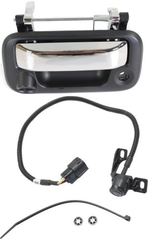 Tailgate Handle Kit for Ford F-150 / Mark LT 2007-2008, Outside, 2-Piece with Back Up Camera, Replacement 