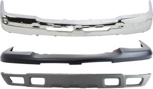Front Bumper Cover Kit for 2003-2007 Chevrolet Silverado, 3-Piece Set with Bumper and Valance, Replacement