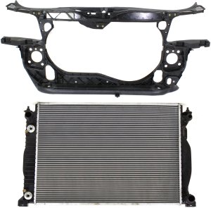 Radiator and Radiator Support Kit for 2002-2005 Audi A4/A4 Quattro, 2-Piece Replacement Set