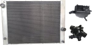 Radiator Kit for BMW 525/528/530I 2006-2010, 6 Cylinder, 3.0L, E60 Body, Non-Turbo, Automatic Transmission, with Thermostat and Coolant Reservoir Replacement
