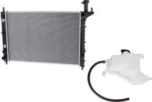 Radiator Kit for Buick Acadia 2007-2014, Enclave 2008-2014, 6 Cylinder, 3.6L, Heavy Duty Cooling with Coolant Reservoir, Replacement