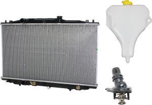 Radiator Kit for Honda Accord 2003-2007, 4 Cylinder, 2.4L, Automatic Transmission, with Thermostat and Coolant Reservoir - Replacement