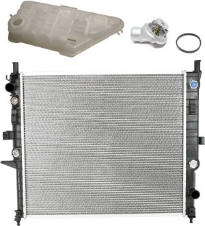 Radiator Kit for Mercedes-Benz ML320 1998-2003, 6 Cylinder 3.2L/3.7L, 8 Cylinder 4.3L/5.0L, with Coolant Reservoir, Water Outlet Replacement