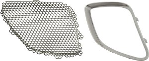 Upper Inner Grille for Pontiac G6 2005-2009, Right (Passenger) Side, 2-Piece Kit with Grille Trim, Replacement