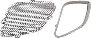 Upper Inner Grille for Pontiac G6 2005-2009, Left (Driver) Side, 2-Piece Kit with Grille Trim, Replacement