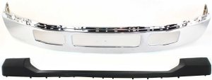 Front Bumper Cover for Ford F-450/F-550 Super Duty 2006-2007, Textured, without Fog Light Holes, 2-Piece Kit, with Bumper Replacement