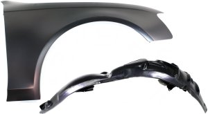Front Fender 2-Piece Kit with Fender Liner for Audi A4/A4 QUATTRO 2009-2012 Right (Passenger) Side Replacement