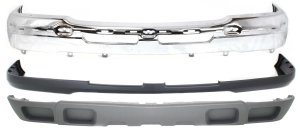Front Bumper Cover Kit for 2003-2007 CHEVROLET SILVERADO, 3-Piece Set with Bumper and Valance, Suitable for Base, LS, LT Models- Replacement