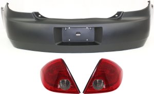 Tail Light for Pontiac G6 2005-2009, Right (Passenger) and Left (Driver), 3-Piece Kit with Bumper Cover Replacement