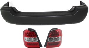 Tail Light Kit for 2006-2007 Toyota Highlander, Right (Passenger) and Left (Driver), 3-Piece Set with Bumper Cover Replacement