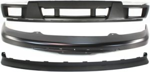 Front Bumper Cover for Chevrolet Colorado / Canyon 2004-2012, Lower, Textured, 3-Piece Kit with Bumper and Valance, Replacement