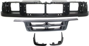 4-Piece Grille Kit with Header Panel for 1995-1997 Ford Ranger, Replacement Part