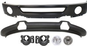 Front Bumper Replacement Kit for Ford F-150 2007-2008, 6-Piece, Includes Fog Lights, Fog Light Brackets, and Valance, Paint to Match