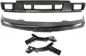 Front Bumper Cover for CHEVROLET CANYON/COLORADO 2004-2009, 3-Piece Kit with Bumper and Bumper Brackets, Replacement