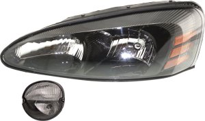 Headlight Assembly for Pontiac Grand Prix 2004-2008, Left (Driver), Halogen, 2-Piece Kit, with Fog Light, Replacement